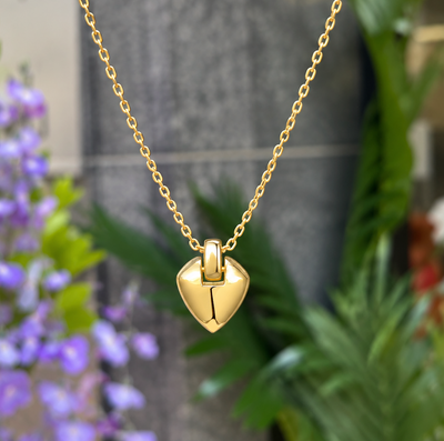 14ct Gold Plated Shield Pendant Necklace | Ania Haie
