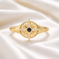 Gold on Silver Star Signet Ring | Size Q ½ | Ania Haie