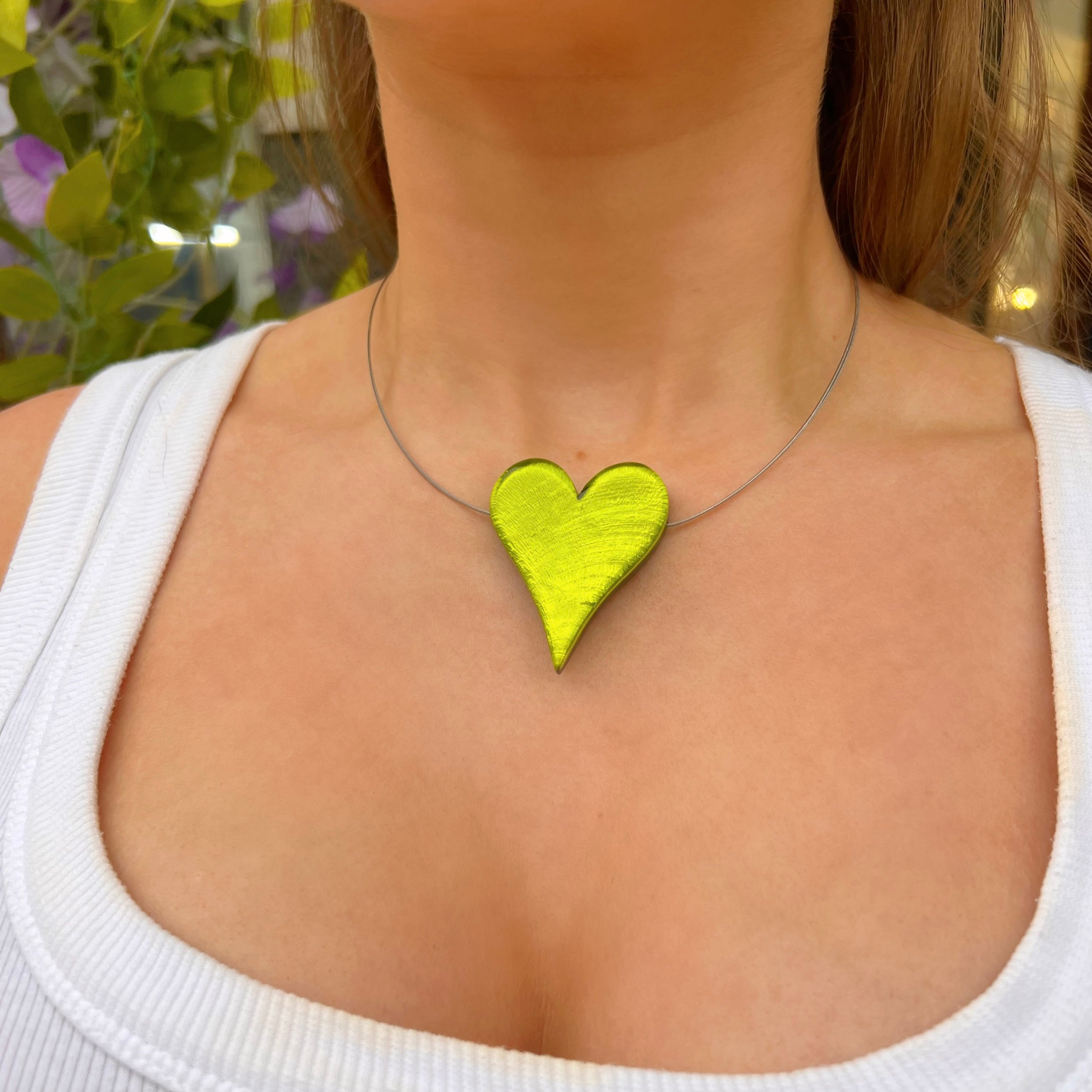 Pre-Order | Green Love Heart Necklace | Watch This Space