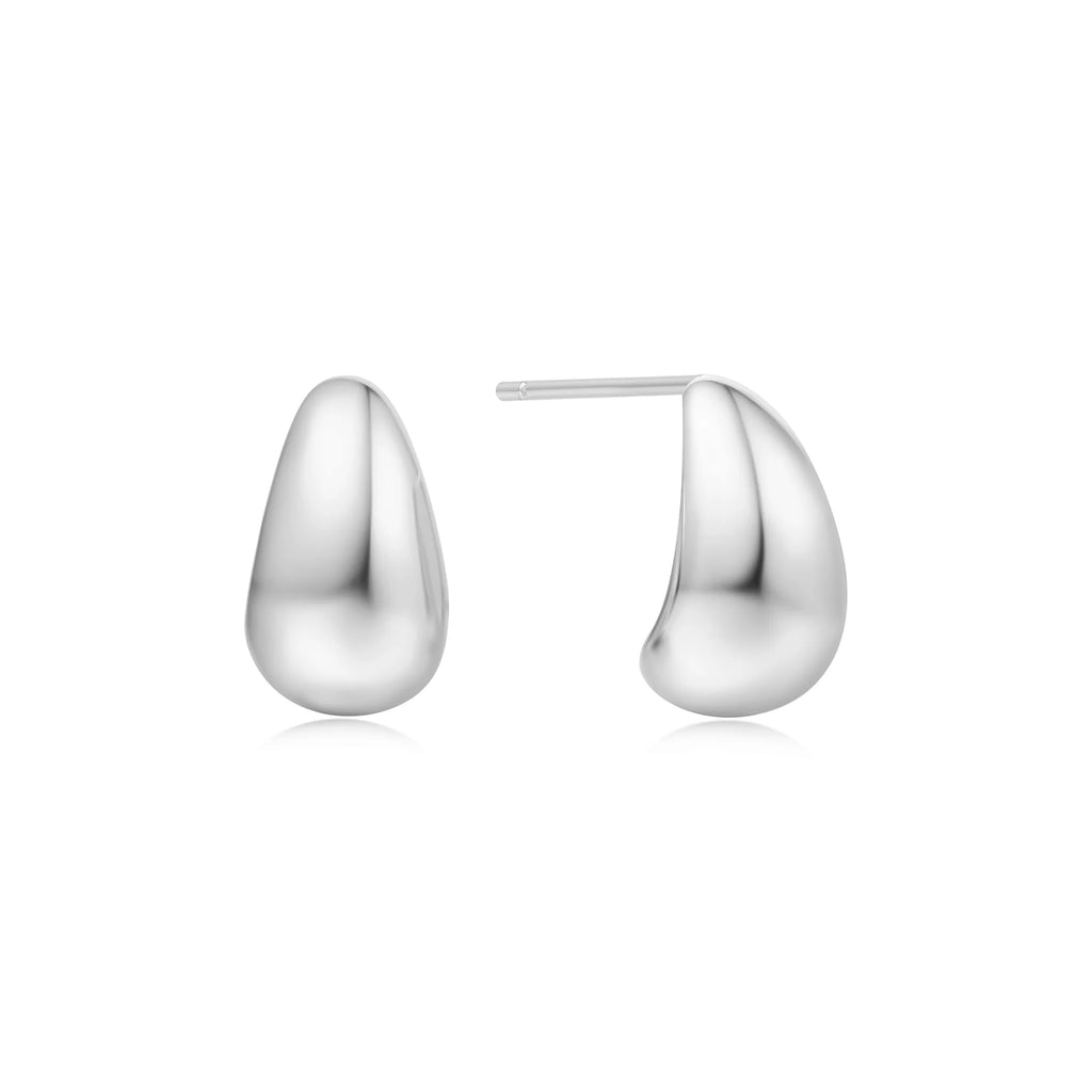 Sterling Silver Small Dome Hoop Earrings | Ania Haie
