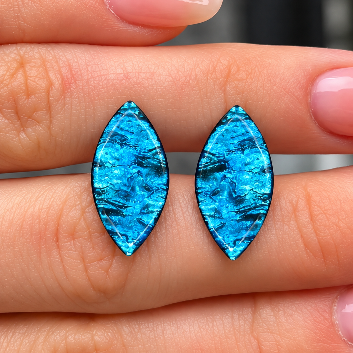 Turquoise Aztec Leaf Stud Earrings | Watch This Space
