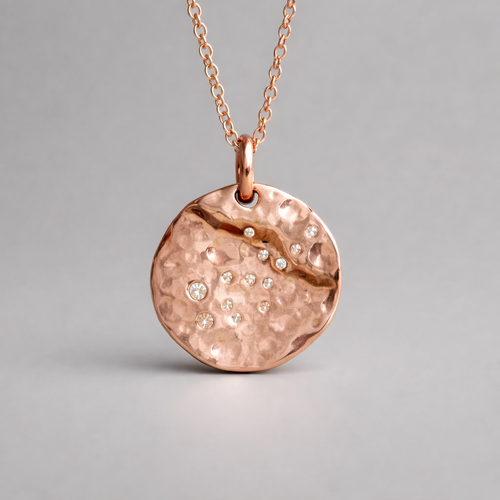 9ct Rose Gold Plated Star Sign Constellation Necklace