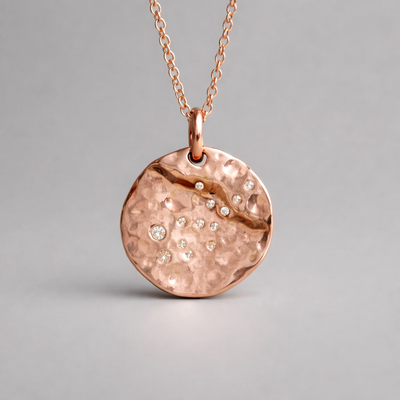 9ct Rose Gold Plated Star Sign Constellation Necklace