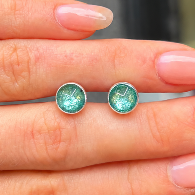 Turquoise Blue Dot Stud Earrings | Watch This Space