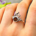 Smoky Topaz Sterling Silver Boho Ring | Size O