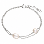Pearl Sterling Silver Dainty Chain Bracelet