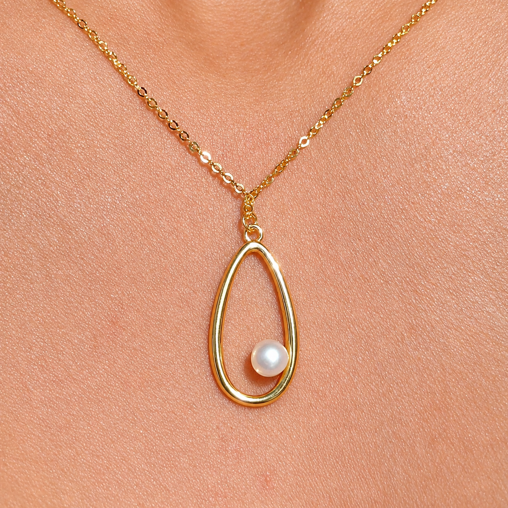 9ct Gold Plated Freshwater Pearl Necklace