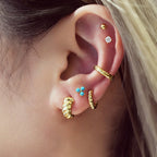 Pre-Order | Small Gold Bold Texture Huggie Hoop Earrings | Ania Haie
