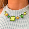 Pre-Order | Green and Yellow Square Necklace | Watch This Space