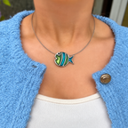 Neptune Stripe Bubble Fish Necklace | Watch This Space