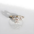 Diamond Ribbon/Bow 9ct Yellow Gold Ring | Size M ½