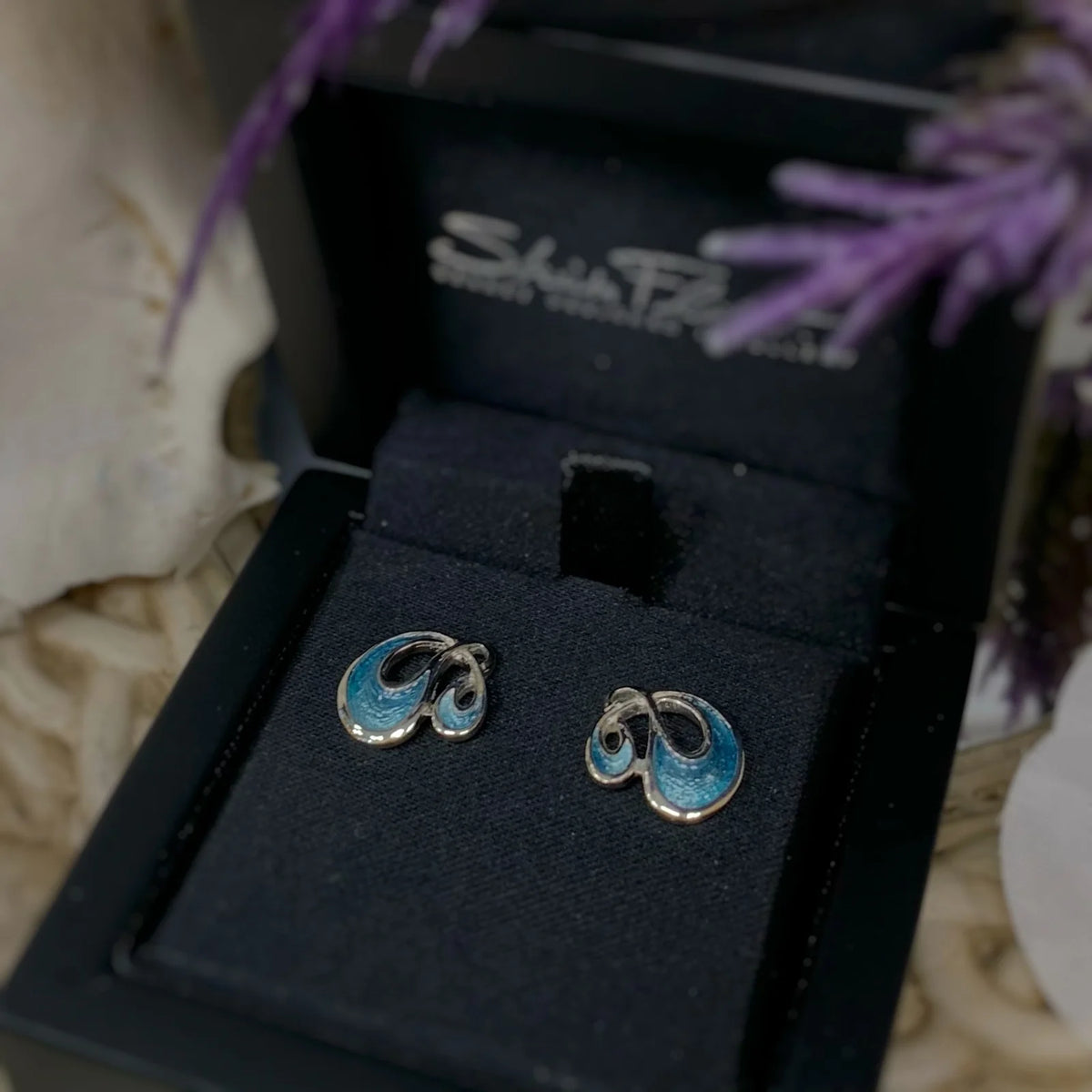 Pre-Order | Sheila Fleet Sterling Silver Storm Small Enamel Stud Earrings