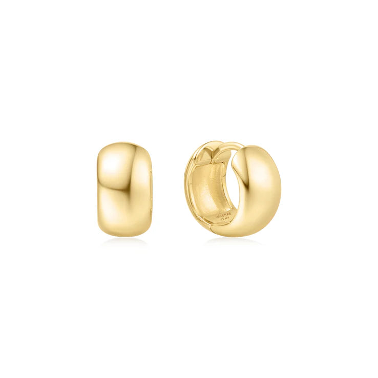 Pre-Order | Small Gold Chubby Huggie Hoop Earrings | Ania Haie
