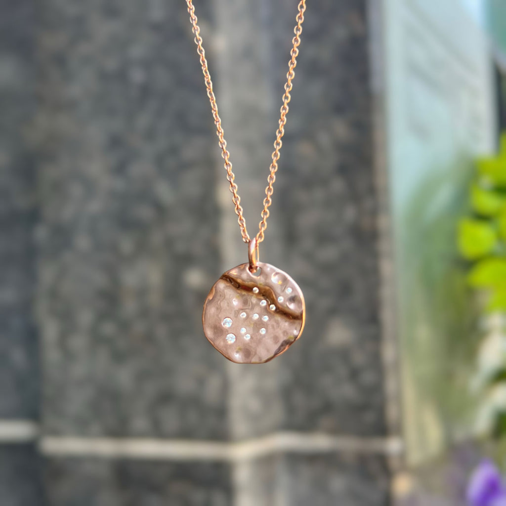 9ct Rose Gold Plated Star Sign Constellation Necklace