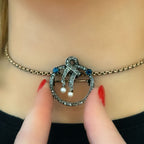 Victorian Sapphire, Pearl and Rose Cut Diamond Brooch