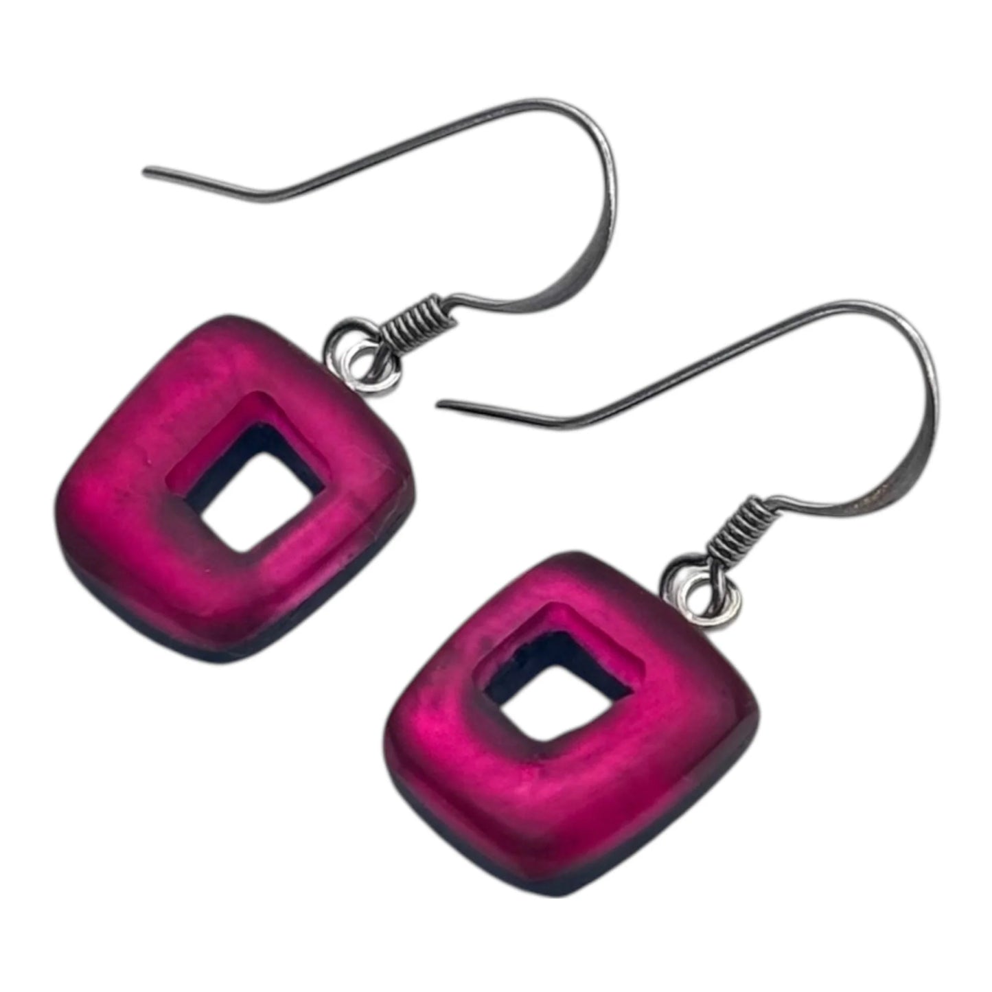 Pre-Order | Tropical Hollow Square Drop Earrings | Watch This Space