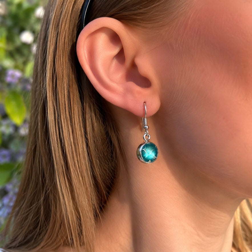 Pre-Order | Turquoise Blue Dot Drop Earrings | Watch This Space