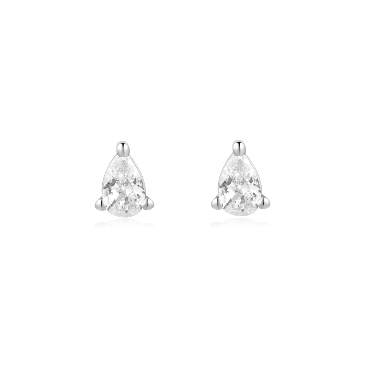 Pear Cubic Sterling Silver Stud Earrings | Ania Haie