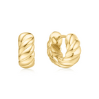 Pre-Order | Small Gold Bold Texture Huggie Hoop Earrings | Ania Haie