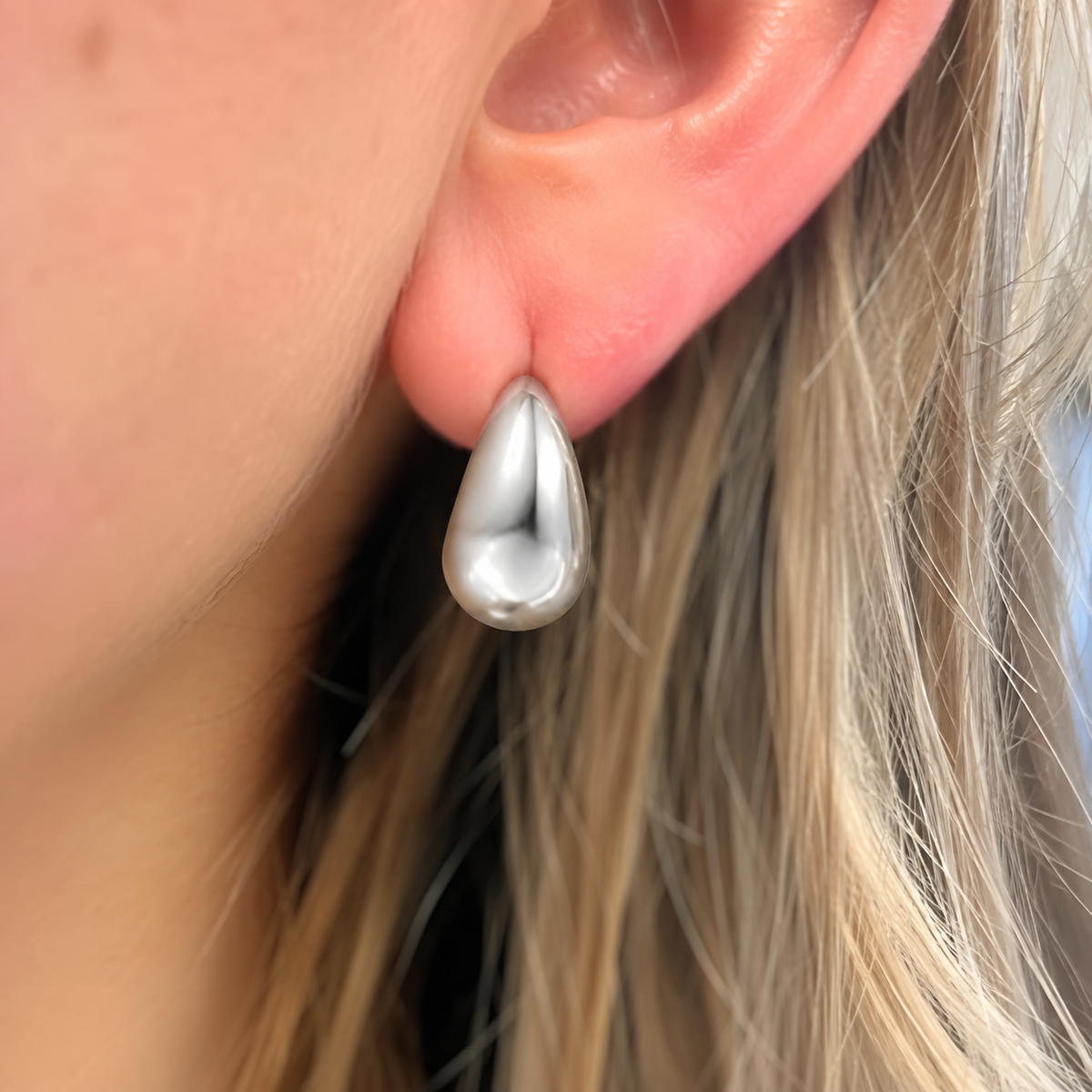 Sterling Silver Small Dome Hoop Earrings | Ania Haie