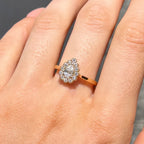 Pear Shaped Diamond 18ct Yellow Gold Ring | Size M