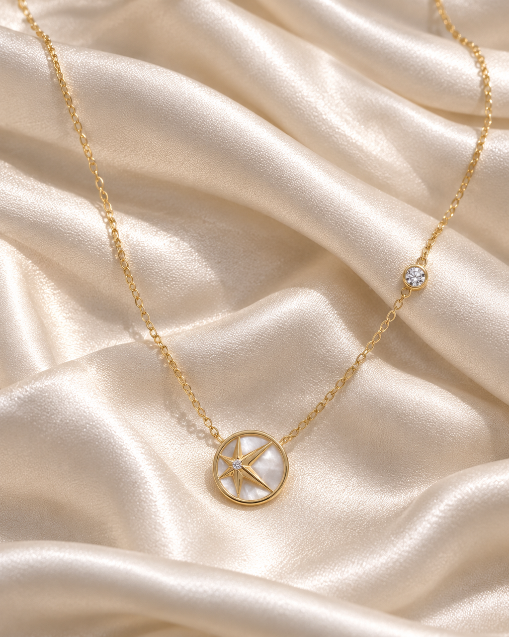 Modern Star Mother of Pearl Gold on Silver Necklace | Ania Haie