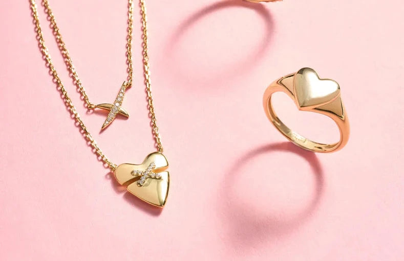 Gold Kiss Pavé Necklace | Ania Haie