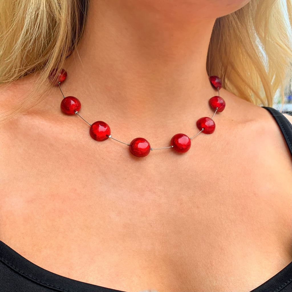 Pre-Order | Round Red Dot Necklace | Watch This Space