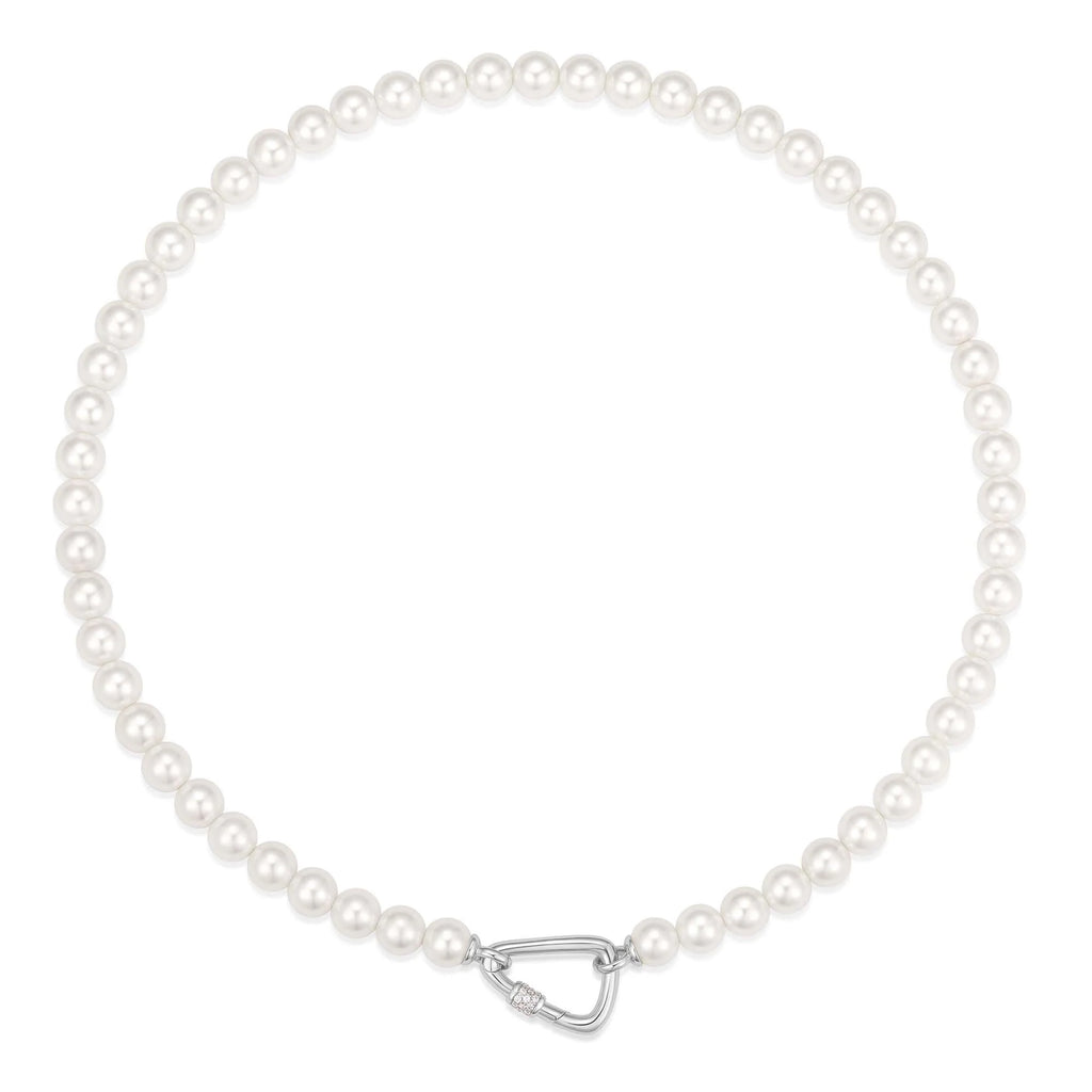Silver Lobster Clasp Shell Pearl Necklace | Ania Haie