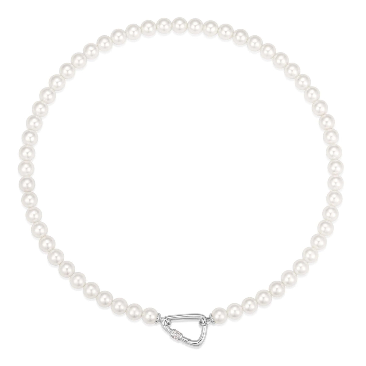 Silver Lobster Clasp Shell Pearl Necklace | Ania Haie