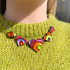 Multi-Coloured Swirling Hearts Necklace | Watch This Space