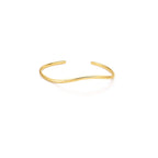 14ct Gold Plated Wave Cuff Bangle | Ania Haie