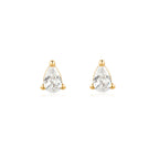 14ct Gold Plated Pear Cubic Stud Earrings | Ania Haie