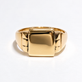Vintage 9ct Yellow Gold Signet Chunky Ring | Size V