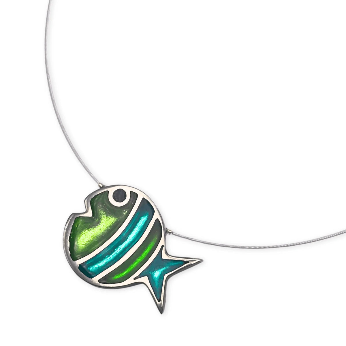 Neptune Stripe Bubble Fish Necklace | Watch This Space