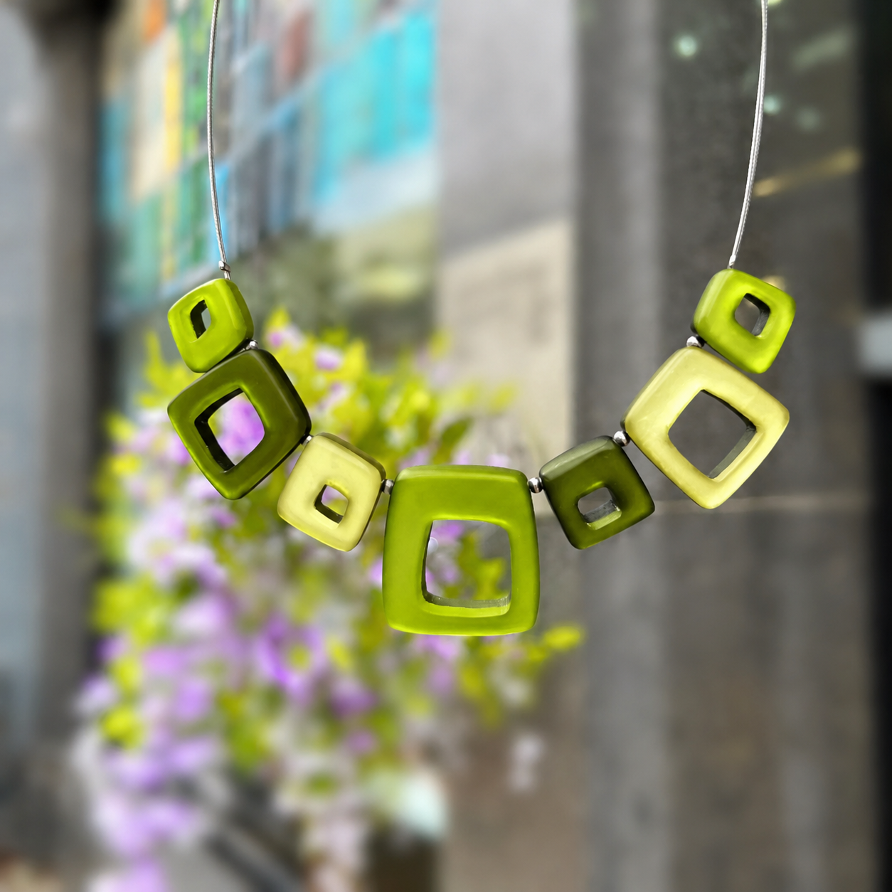 Pre-Order | Citrus Hollow Squares Necklace | Watch This Space