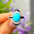 Turquoise, Onyx and Diamond 18ct Yellow Gold Ring | Size O