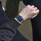 Storm | Slim-X XL Gold Blue Steel Watch | Gents