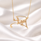 9ct Gold Personalised Graffiti Name Dropper Necklace
