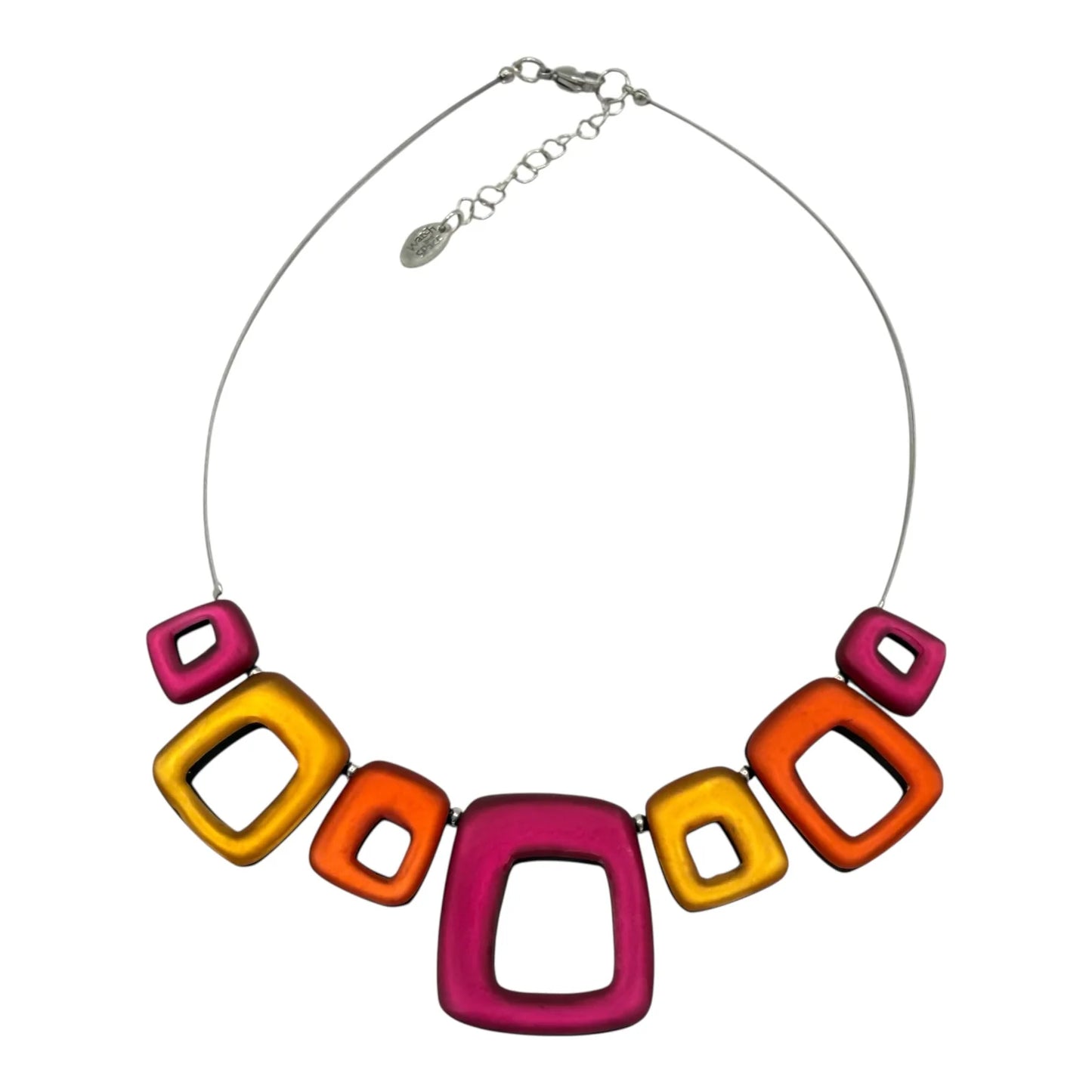 Pre-Order | Tropical Hollow Squares Necklace | Watch This Space