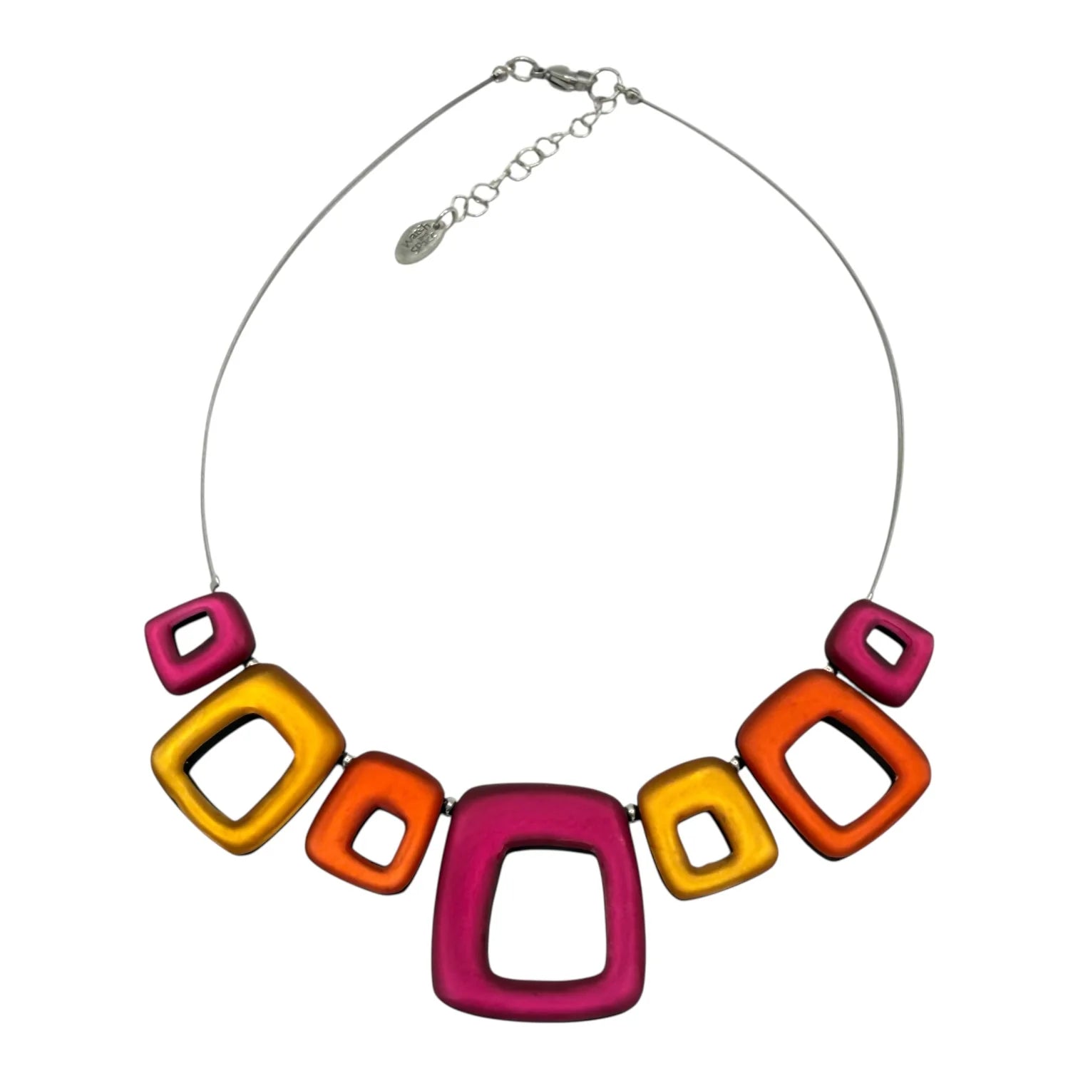 Pre-Order | Tropical Hollow Squares Necklace | Watch This Space