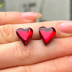 Red Love Heart Stud Earrings | Watch This Space | Pre-Order
