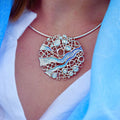Pre-Order | Scottish 'Arctic Stream' Blue Hand Enamelled Necklace | Sheila Fleet