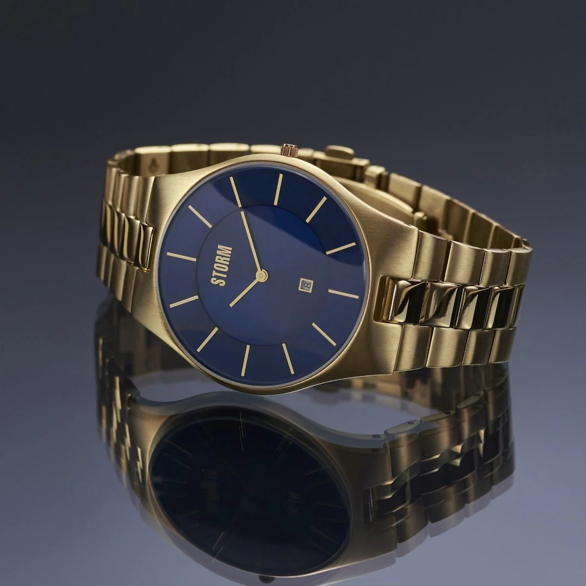 STORM Gents Slim-X XL Gold Blue Steel Watch