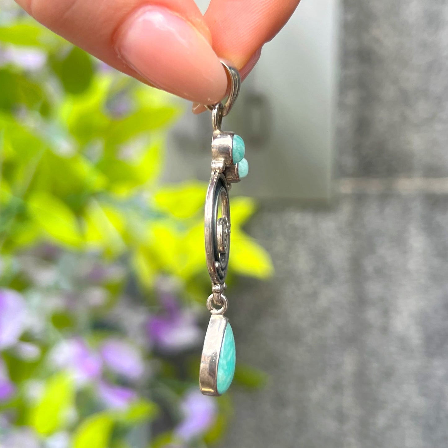 Sterling Silver Blue Amazonite Pendant