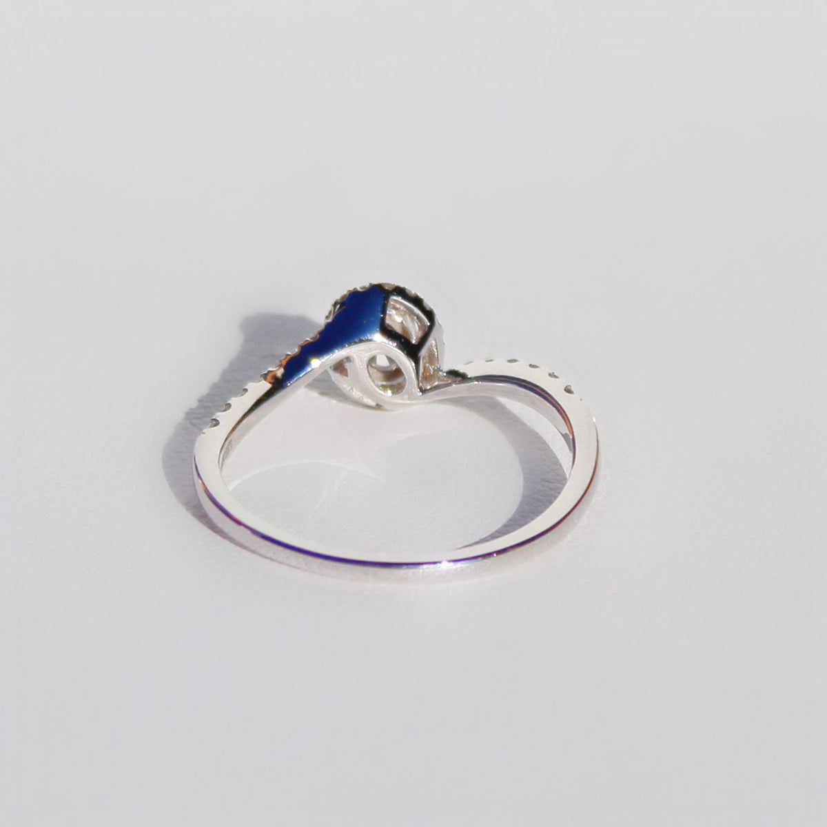 Diamond Twist 18ct White Gold Engagement Ring | Size O