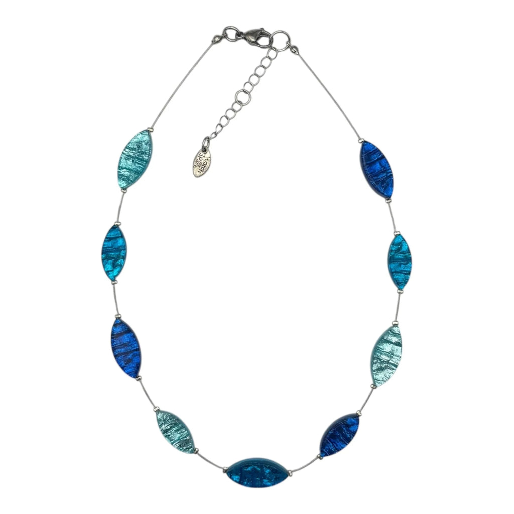 Turquoise Aztec Petal Shiny Necklace | Watch This Space