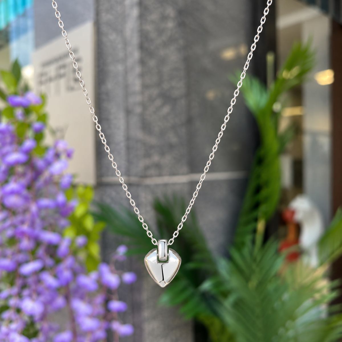 Sterling Silver Shield Pendant Necklace | Ania Haie