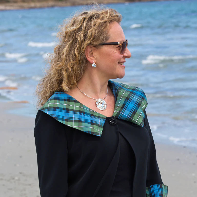 Pre-Order | Scottish 'Arctic Stream' Blue Hand Enamelled Necklace | Sheila Fleet