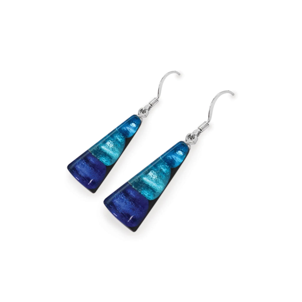 Turquoise Triangle Stripe Drop Earrings | Watch This Space